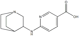 6-{1-azabicyclo[2.2.2]octan-3-ylamino}pyridine-3-carboxylic acid Struktur