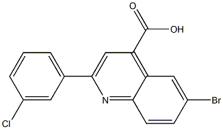 6-bromo-2-(3-chlorophenyl)quinoline-4-carboxylic acid Struktur