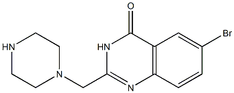 6-bromo-2-(piperazin-1-ylmethyl)quinazolin-4(3H)-one Struktur