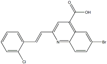 6-bromo-2-[(E)-2-(2-chlorophenyl)vinyl]quinoline-4-carboxylic acid Struktur