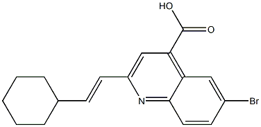 6-bromo-2-[(E)-2-cyclohexylvinyl]quinoline-4-carboxylic acid Struktur