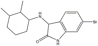 6-bromo-3-[(2,3-dimethylcyclohexyl)amino]-2,3-dihydro-1H-indol-2-one Struktur