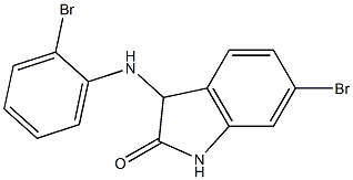 6-bromo-3-[(2-bromophenyl)amino]-2,3-dihydro-1H-indol-2-one Struktur