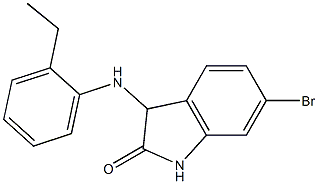 6-bromo-3-[(2-ethylphenyl)amino]-2,3-dihydro-1H-indol-2-one Struktur