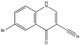 6-bromo-4-oxo-1,4-dihydroquinoline-3-carbonitrile Struktur