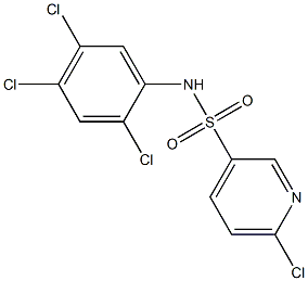 6-chloro-N-(2,4,5-trichlorophenyl)pyridine-3-sulfonamide Struktur