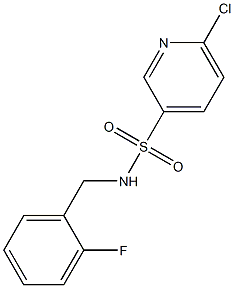 6-chloro-N-[(2-fluorophenyl)methyl]pyridine-3-sulfonamide Struktur