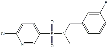 6-chloro-N-[(3-fluorophenyl)methyl]-N-methylpyridine-3-sulfonamide Struktur