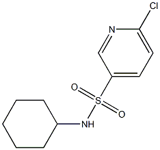 6-chloro-N-cyclohexylpyridine-3-sulfonamide Struktur