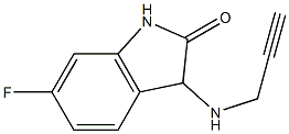 6-fluoro-3-(prop-2-yn-1-ylamino)-2,3-dihydro-1H-indol-2-one Struktur