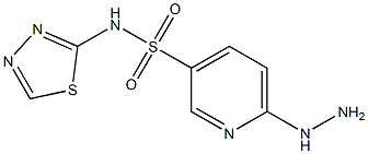 6-hydrazinyl-N-(1,3,4-thiadiazol-2-yl)pyridine-3-sulfonamide Struktur