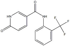 6-oxo-N-[2-(trifluoromethyl)phenyl]-1,6-dihydropyridine-3-carboxamide Struktur