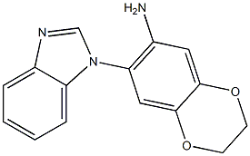 7-(1H-1,3-benzodiazol-1-yl)-2,3-dihydro-1,4-benzodioxin-6-amine Struktur