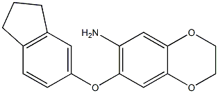 7-(2,3-dihydro-1H-inden-5-yloxy)-2,3-dihydro-1,4-benzodioxin-6-amine Struktur