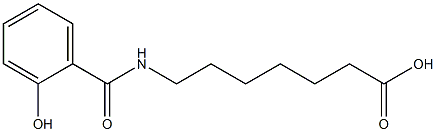 7-[(2-hydroxybenzoyl)amino]heptanoic acid Struktur