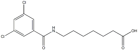 7-[(3,5-dichlorophenyl)formamido]heptanoic acid Struktur