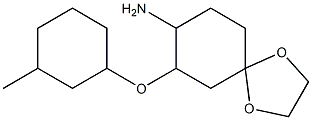 7-[(3-methylcyclohexyl)oxy]-1,4-dioxaspiro[4.5]decan-8-amine Struktur