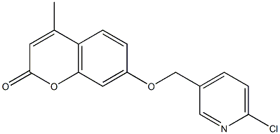 7-[(6-chloropyridin-3-yl)methoxy]-4-methyl-2H-chromen-2-one Struktur