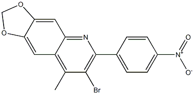 7-bromo-8-methyl-6-(4-nitrophenyl)-2H-[1,3]dioxolo[4,5-g]quinoline Struktur