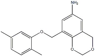 8-(2,5-dimethylphenoxymethyl)-2,4-dihydro-1,3-benzodioxin-6-amine Struktur