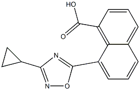 8-(3-cyclopropyl-1,2,4-oxadiazol-5-yl)naphthalene-1-carboxylic acid Struktur