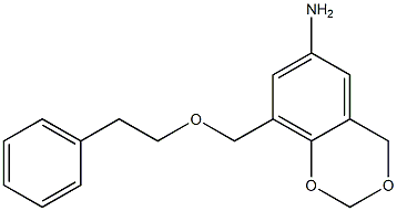 8-[(2-phenylethoxy)methyl]-2,4-dihydro-1,3-benzodioxin-6-amine Struktur