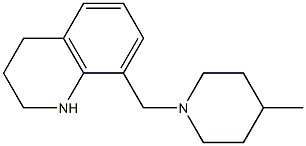 8-[(4-methylpiperidin-1-yl)methyl]-1,2,3,4-tetrahydroquinoline Struktur