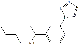 butyl({1-[3-(1H-1,2,3,4-tetrazol-1-yl)phenyl]ethyl})amine Struktur