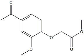 methyl (4-acetyl-2-methoxyphenoxy)acetate Struktur