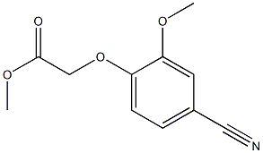 methyl (4-cyano-2-methoxyphenoxy)acetate Struktur