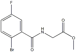 methyl [(2-bromo-5-fluorobenzoyl)amino]acetate Struktur