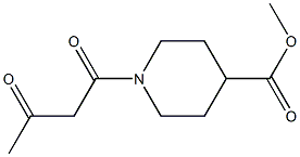 methyl 1-(3-oxobutanoyl)piperidine-4-carboxylate Struktur