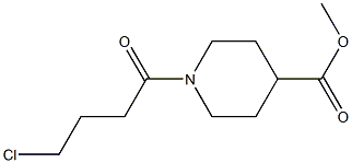 methyl 1-(4-chlorobutanoyl)piperidine-4-carboxylate Struktur