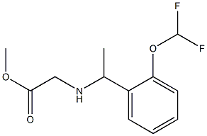 methyl 2-({1-[2-(difluoromethoxy)phenyl]ethyl}amino)acetate Struktur