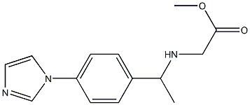 methyl 2-({1-[4-(1H-imidazol-1-yl)phenyl]ethyl}amino)acetate Struktur