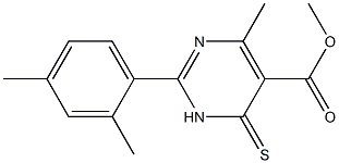 methyl 2-(2,4-dimethylphenyl)-4-methyl-6-thioxo-1,6-dihydropyrimidine-5-carboxylate Struktur