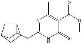 methyl 2-(bicyclo[2.2.1]hept-2-ylmethyl)-4-methyl-6-thioxo-1,6-dihydropyrimidine-5-carboxylate Struktur