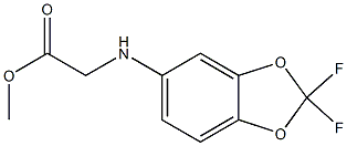 methyl 2-[(2,2-difluoro-2H-1,3-benzodioxol-5-yl)amino]acetate Struktur