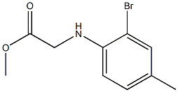 methyl 2-[(2-bromo-4-methylphenyl)amino]acetate Struktur