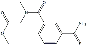 methyl 2-[(3-carbamothioylphenyl)-N-methylformamido]acetate Struktur