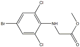 methyl 2-[(4-bromo-2,6-dichlorophenyl)amino]acetate Struktur