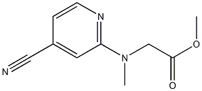 methyl 2-[(4-cyanopyridin-2-yl)(methyl)amino]acetate Struktur