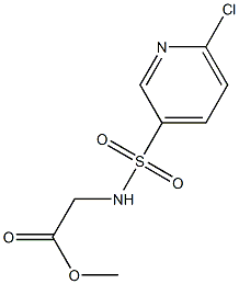 methyl 2-[(6-chloropyridine-3-)sulfonamido]acetate Struktur