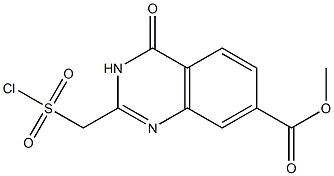 methyl 2-[(chlorosulfonyl)methyl]-4-oxo-3,4-dihydroquinazoline-7-carboxylate Struktur