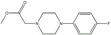 methyl 2-[4-(4-fluorophenyl)piperazin-1-yl]acetate Struktur