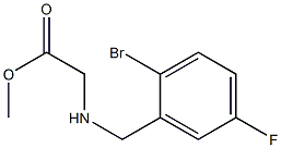 methyl 2-{[(2-bromo-5-fluorophenyl)methyl]amino}acetate Struktur