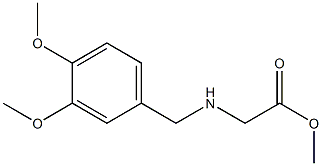 methyl 2-{[(3,4-dimethoxyphenyl)methyl]amino}acetate Struktur