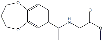 methyl 2-{[1-(3,4-dihydro-2H-1,5-benzodioxepin-7-yl)ethyl]amino}acetate Struktur