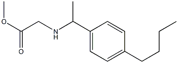 methyl 2-{[1-(4-butylphenyl)ethyl]amino}acetate Struktur