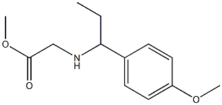 methyl 2-{[1-(4-methoxyphenyl)propyl]amino}acetate Struktur